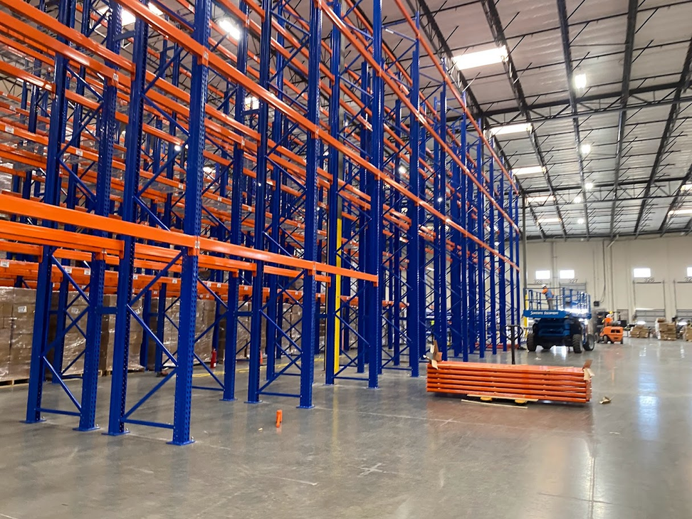 Racking installation in the Inland Empire, California